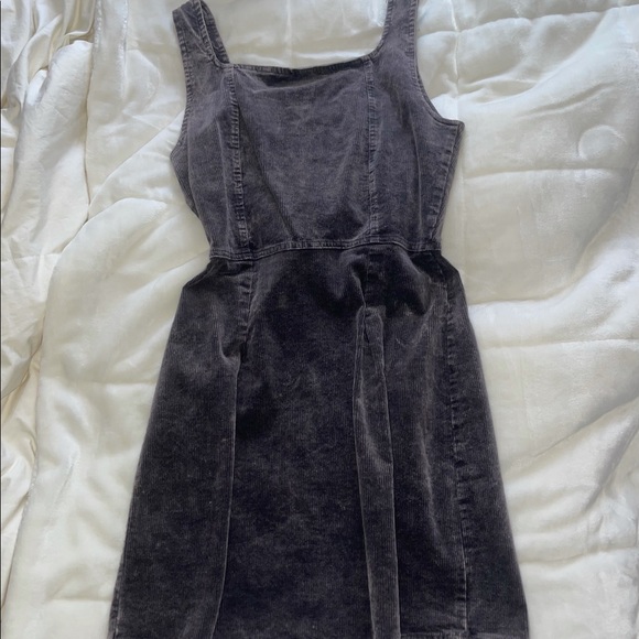 NEVER BEFORE WORN! Black Button Up Corduroy Dress - Picture 3 of 3
